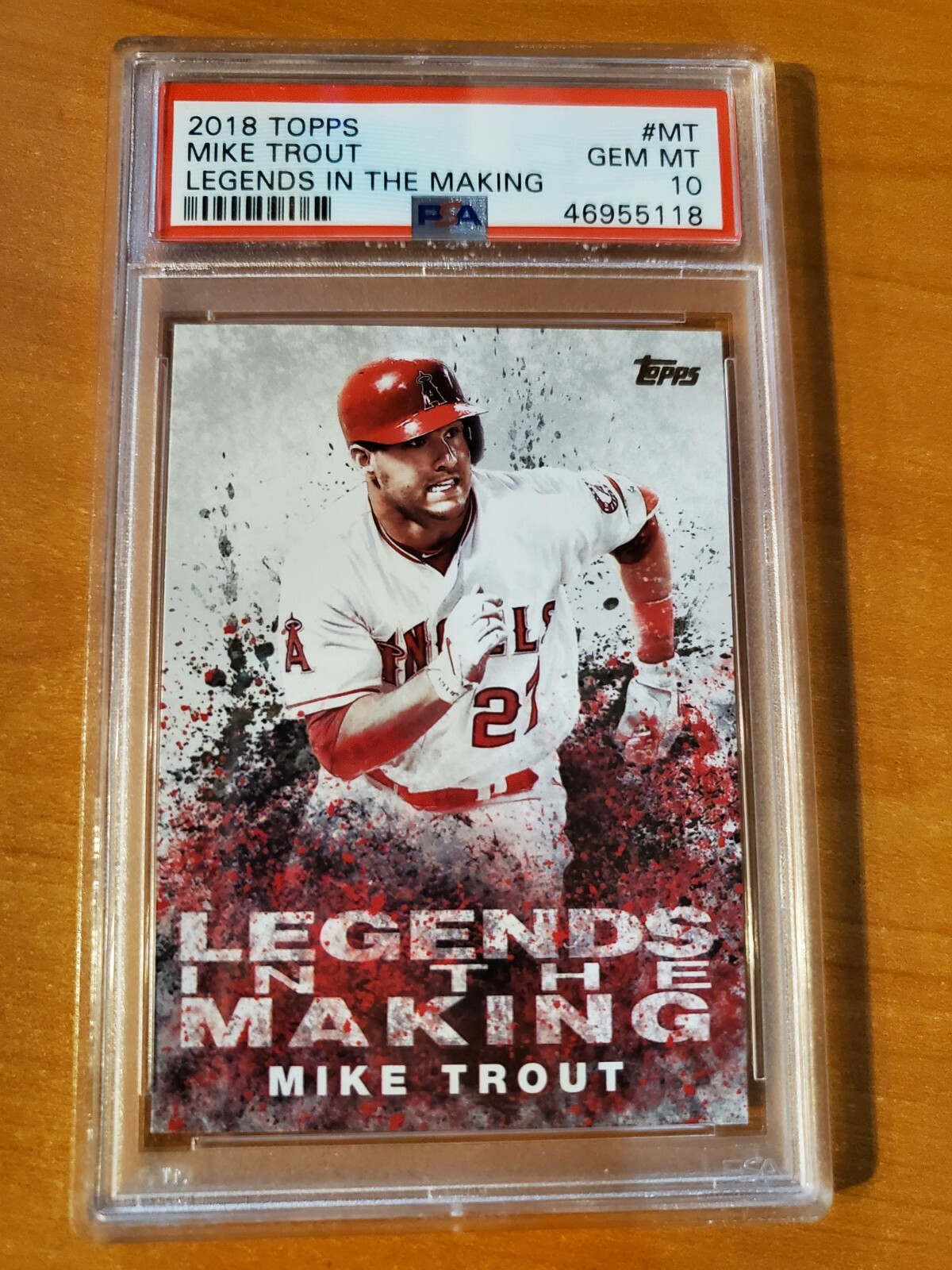 2018 Topps Allen & Ginter Legends In The Making Mike Trout Card #MT PSA 10 GEM