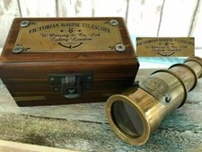 Brass Spyglass Telescope - Antique Victorian Nautical Marine Box  Vintage Gift