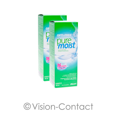 Alcon - 2x Opti-Free PureMoist / Pure Moist - 300ml / 1x Behälter