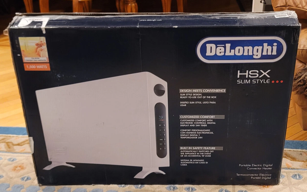 DeLonghi HSX4315E Slim Style Convector Panel Heater White 1500 WATT ! | eBay