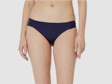  91 Trina Turk Women's Blue Studio Solids Shirred Side Hipster Bikini Bottom 8