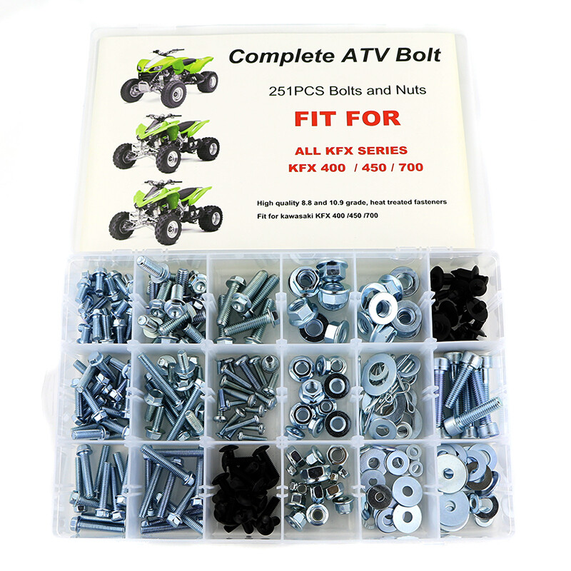 Plastic Frame Fender Bolts Kit Fit For Kawasaki ATV KFX50 KFX80