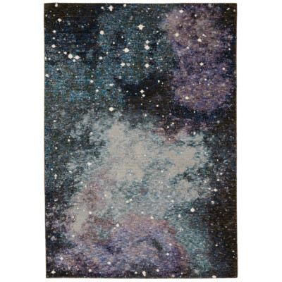 Sphinx Blue Contemporary Machine Made Stars Gas Sky Area Rug Abstract 0958A