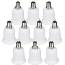 10Pcs E12 to E26 E27 Adapter Chandelier Light Socket Converter Bulb Base Adapter