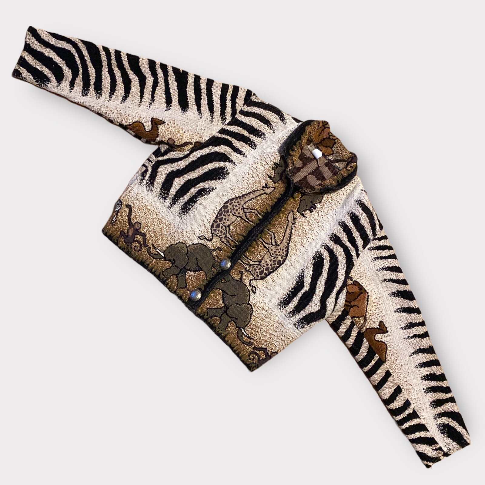 Giacca Coperta PONY DIPINTO Animali Safari Africani Zebra Elefante Donna Large