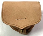 CIVIL WAR RIFLE MUSKET CAP BELT POUCH-NATURAL LEATHER