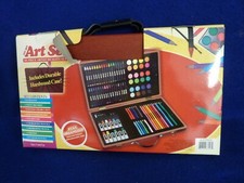 ART SET 101 PIECES CRAYONS WATERCOLOR DRAWING PENCILS IN HARDWOOD CASE