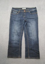 VTG Y2K Vigoss Dark Wash Stretch Denim Capri Jeans Women's Size 14