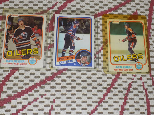 O-PEE-CHEE NHL HOCKEY CARDS, JARI KURRI ROOKIE, MESSIER 2ND YEAR, PAUL COFFEY - Picture 1 of 2