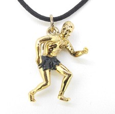Charm Griffith Plata Esterlina Placa Oro 3D Hombre Corredor Pista Carrera Pantalones Cortos Verde