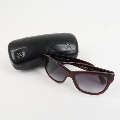 Auth CHANEL Side COCO Mark Sunglasses c.539S6 56□17 140 3N Brown