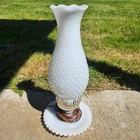 VTG Milk Glass Hobnail  Electric Lamp Excellent Condition!