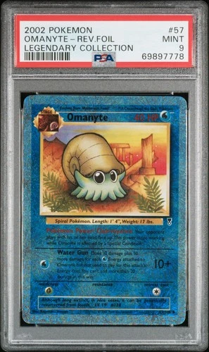 Pokemon Omanyte Reverse Holo Legendary Coll. 57 PSA 9 Mint