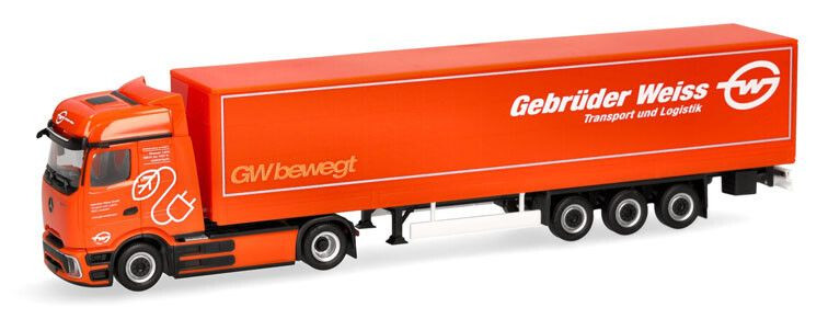 HERPA MERCEDES BENZ eActros 600 ProCabin 4x2 oplegger GEBRUDER WEISS