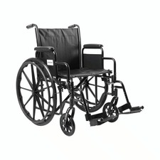 McKessonn Wheelchair Steel 20"W x 16"D Swing-Away Footrest 146-SSP220DDA-SF