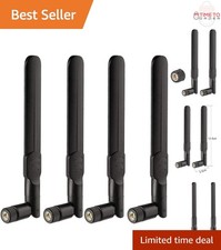 8dBi SMA Male 4G LTE Antenna 4-Pack for Router Hotspot Security Camera Outdoor