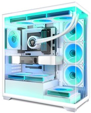 ATX PC Case 7 PWM ARGB Fans Pre-Installed, Mid Tower Computer Case with Full-...