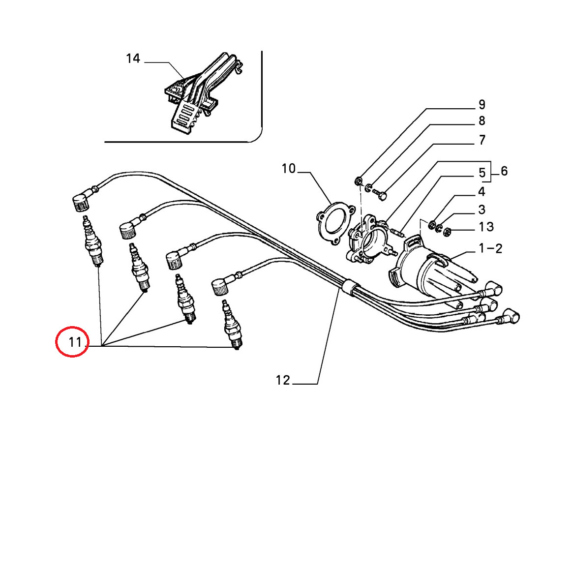 Ignition Candle Engine Fiat Tipo Original 7772515
