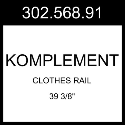 IKEA KOMPLEMENT Clothes Rail White  39 3/8'' 302.568.91