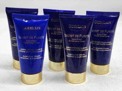 5 PC Guerlain Secret de Purete Crystal Lotus Flower Cleansing Cream 1 oz Travel