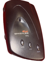 Whistler 975 Road Laser  Radar Detector Unit with Power Cord, Working Fine.