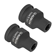 2PCS 6-Point Shallow Impact Socket 1/2" Drive 8mm Socket Cr-Mo Spindle Axle Nut