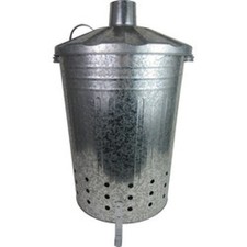 Image of Apollo 13L Garden Incinerator Galvanised Steel Bin Burner Chimney Vent Holes