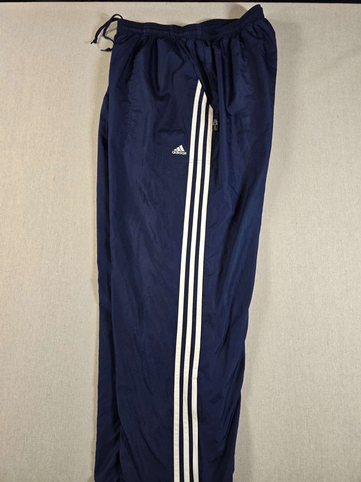 Adidas Clima365 Pants Mens XL Navy Blue Windbreaker Athletic Climaproof Stripes