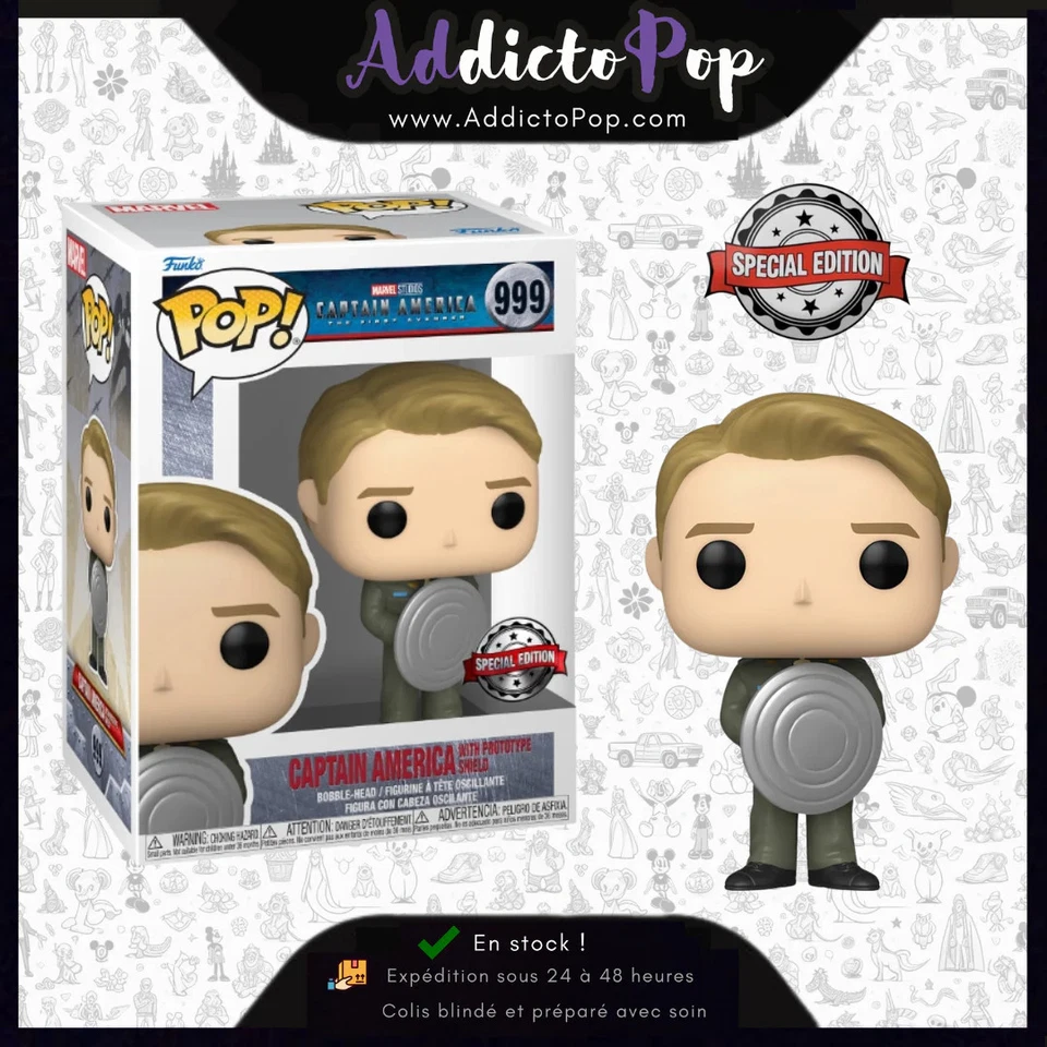 Funko Pop! Marvel Captain America The First Avenger [999] - Captain America with - Photo 1/1