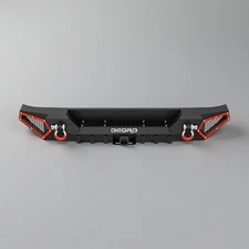 Carbon Steel Rear Bumper for 2018-2025 Jeep Wrangler JL Unlimited  w/ D-Rings