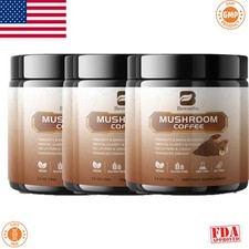 3x Mushroom Coffee Organic Lions Mane Reishi Chaga Immunity  Brain Booster