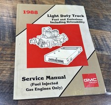 1988 GMC light duty truck fuel and emissions including drivability service manua