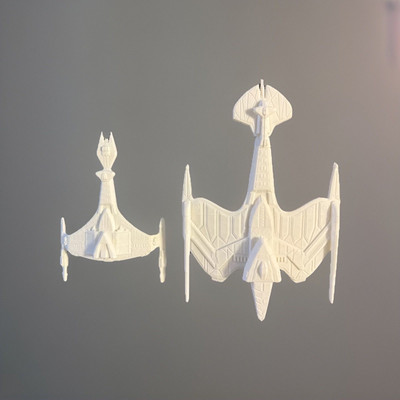star trek 3d printed Ships Klingon Battle Cruiser Set- 8 Inches