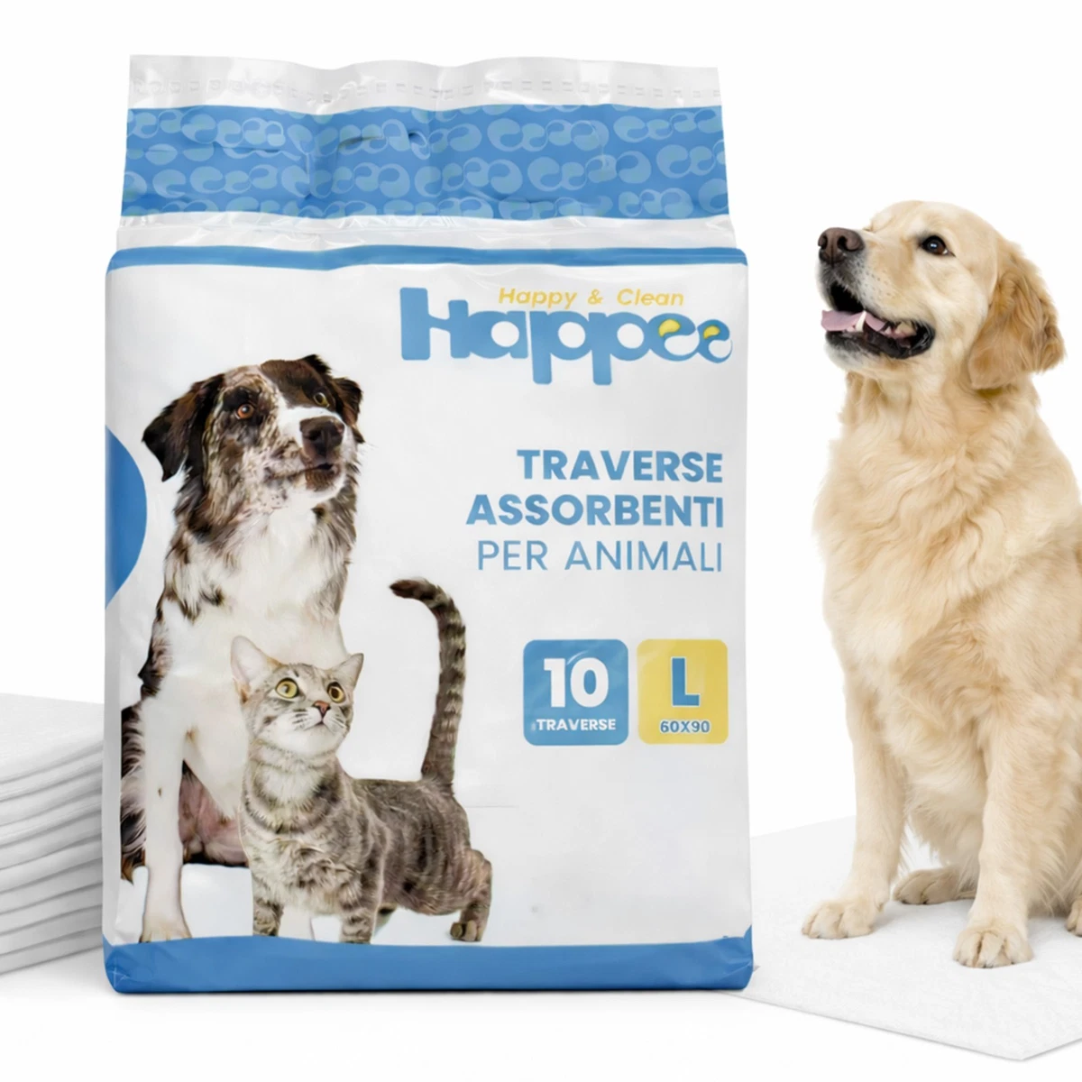Poppy Tappetini Igienici Assorbenti Ai Carboni Attivi, Misura 60 X 60cm Conf Da 10pz