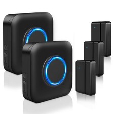 Door Chime Wireless Door Chimes When Door Open Entry Alarm 600FT Range with 5...