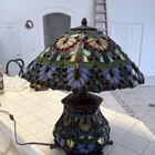 Vintage Tiffany Style Stained Glass Lamp