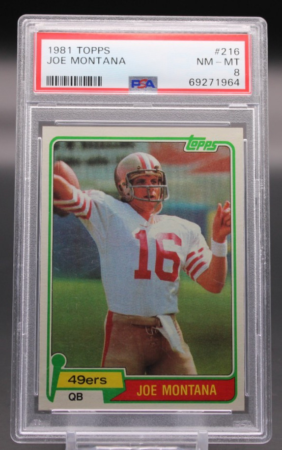 Joe Montana 1981 Topps San Francisco 49ers Rookie PSA 8 