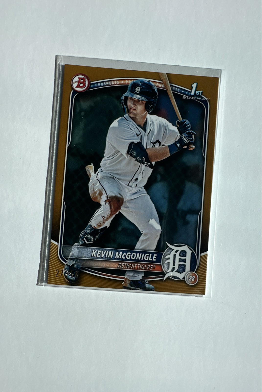 2025 Bowman - Prospects Kevin McGonigle #BP-79 Gold /50 (RC)