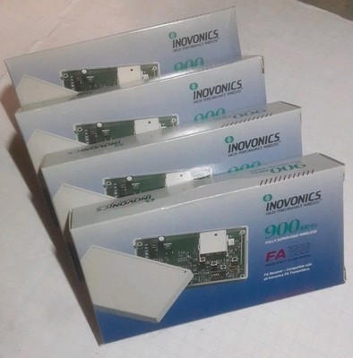Lot of 4 New Old Stock NOS Inovonics FA404R 900MHz Wireless Receivers Complete