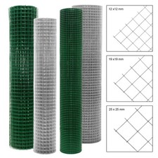 Grillage mailles clôture de jardin filet pour volière galvanisée en acier 10/25m