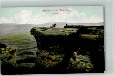 38197252 - Staffelberg Bank with View of the Maintal Publisher Loeffler & Co. No.