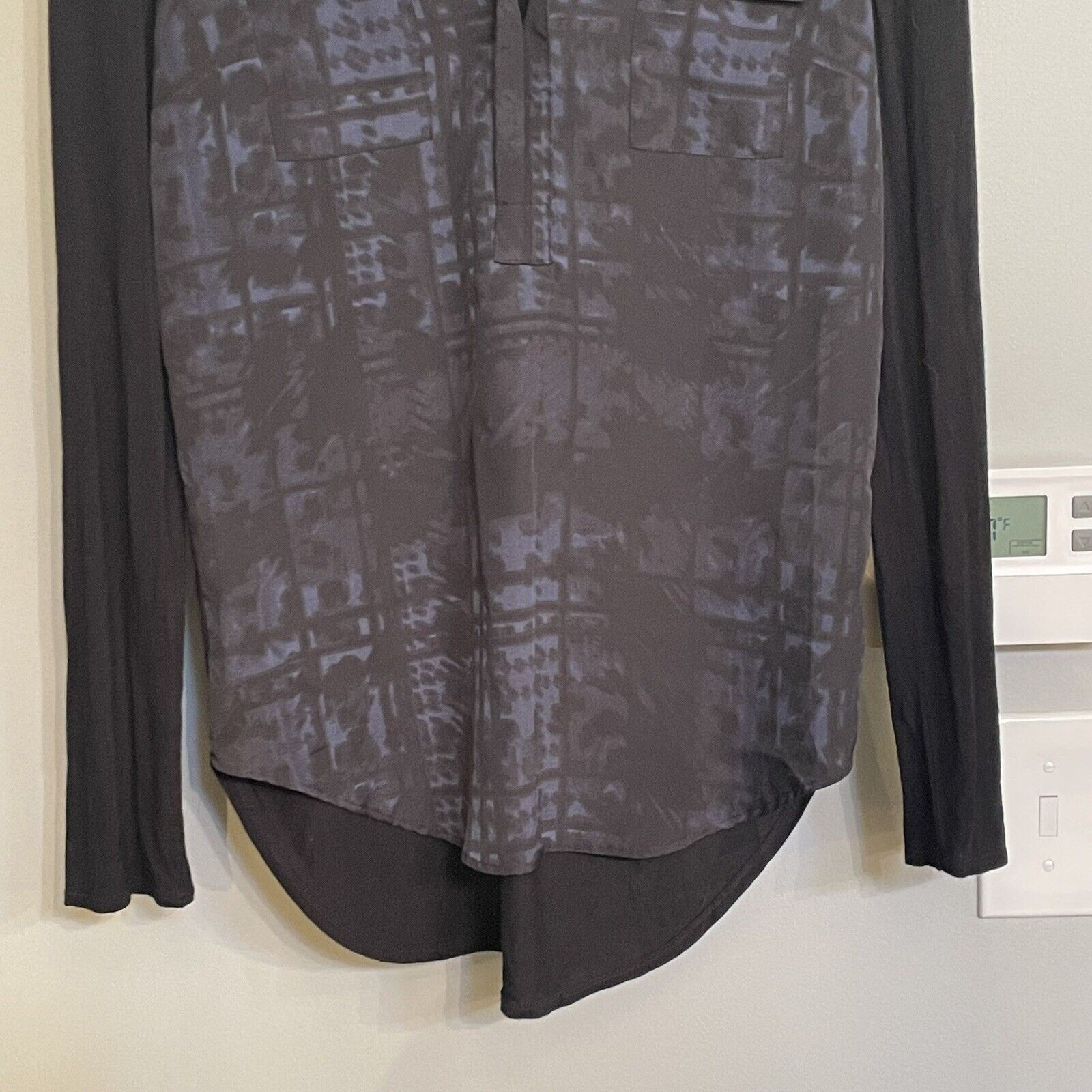 Rock & Republic Top Split Neck Pullover Roll slee… - image 4