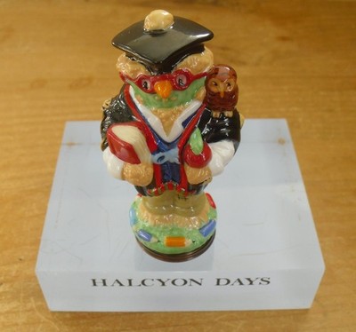 Halcyon Days Professor/Lehrer Vogelscheuche Bonbonniere - 3 3/4'' (9,25 cm)