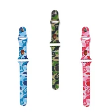 A BATHNIG APE Men's Goods ABC CAMO WATCH BAND FOR APPLE WATCH 1L70182016