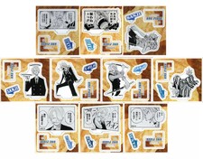 One Piece Acrylic Figure Collection Set of 10 with Cosplay and Die-Cut Designs