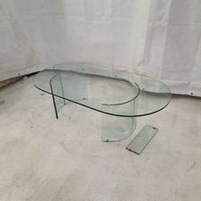 Tavolino Vintage Design Cristallo Molato Italia Anni '70 Originale