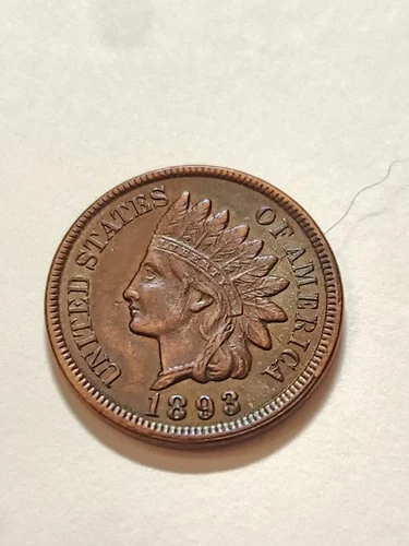1893 UNC+++ Indian Head Cent Wow Real Beauty Here Scarce This Nice Rare