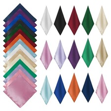 15 Pcs Womens Square Neck Scarf Mixed 50 x 50 cm / 19 x 19 inches, Colorful