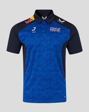 Oracle Red Bull Racing Ford 2026 Official Teamwear Max Verstappen Poloshirt Blue