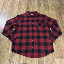 Field Stream Buffalo Plaid Flannel Shirt Mens Extra Large Red and Black